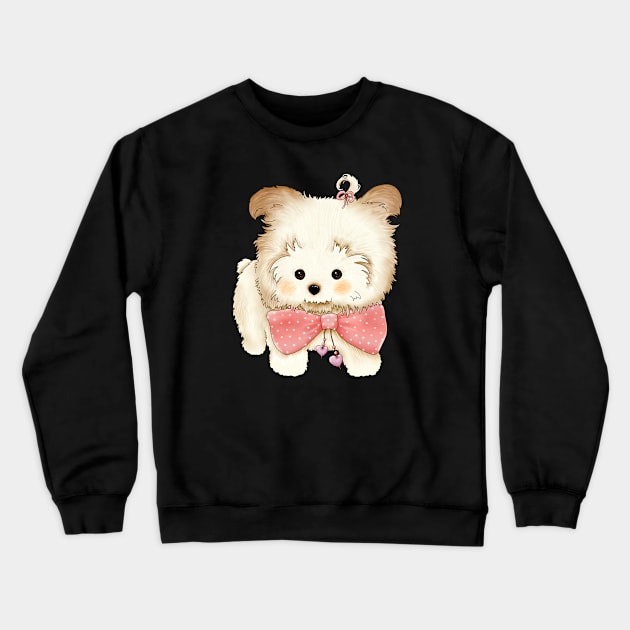 Cute Puppy Crewneck Sweatshirt by SparkledSoul